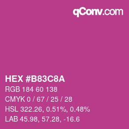 Color code: HEX #B83C8A | qconv.com