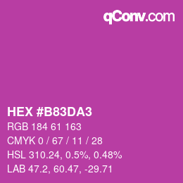 Farbcode: HEX #B83DA3 | qconv.com