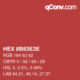 Color code: HEX #B83E3E | qconv.com