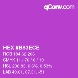 Color code: HEX #B83ECE | qconv.com