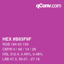 Color code: HEX #B83F9F | qconv.com