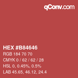 Color code: HEX #B84646 | qconv.com