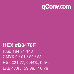 Color code: HEX #B8478F | qconv.com