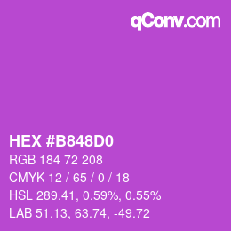 Color code: HEX #B848D0 | qconv.com