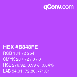 Color code: HEX #B848FE | qconv.com