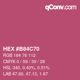 Color code: HEX #B84C70 | qconv.com