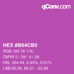 Color code: HEX #B84CB0 | qconv.com