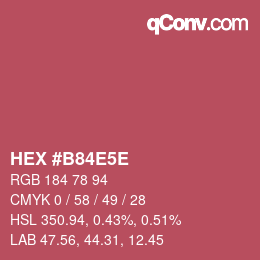 Color code: HEX #B84E5E | qconv.com