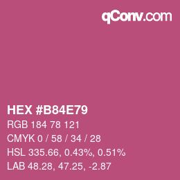 Color code: HEX #B84E79 | qconv.com