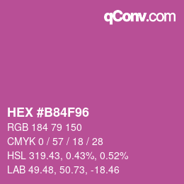 Color code: HEX #B84F96 | qconv.com