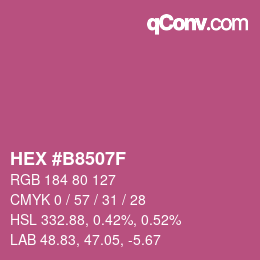 Color code: HEX #B8507F | qconv.com