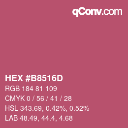 Color code: HEX #B8516D | qconv.com