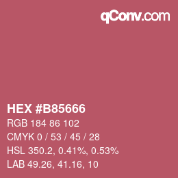 Farbcode: HEX #B85666 | qconv.com