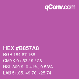 Color code: HEX #B857A8 | qconv.com