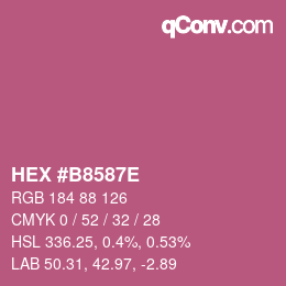 Color code: HEX #B8587E | qconv.com