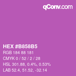 颜色代码: HEX #B858B5 | qconv.com