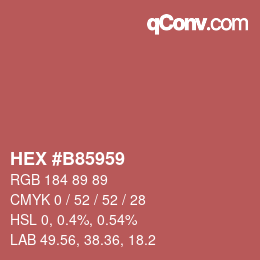 Color code: HEX #B85959 | qconv.com