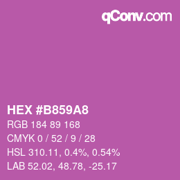 Color code: HEX #B859A8 | qconv.com