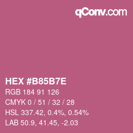 Color code: HEX #B85B7E | qconv.com