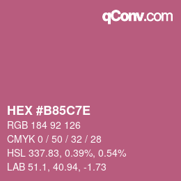 Color code: HEX #B85C7E | qconv.com
