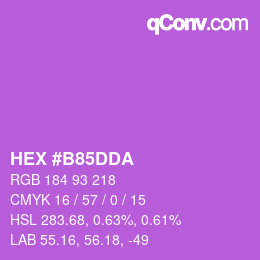 颜色代码: HEX #B85DDA | qconv.com