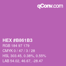 Código de color: HEX #B861B3 | qconv.com