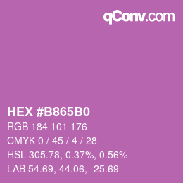 Color code: HEX #B865B0 | qconv.com