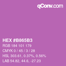 Color code: HEX #B865B3 | qconv.com