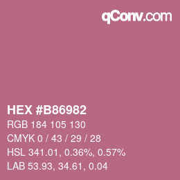 Color code: HEX #B86982 | qconv.com