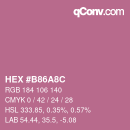 Color code: HEX #B86A8C | qconv.com