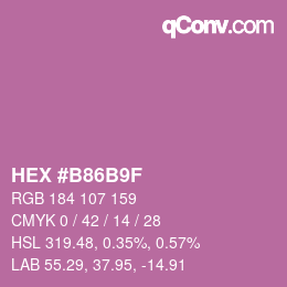 颜色代码: HEX #B86B9F | qconv.com