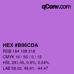 Color code: HEX #B86CDA | qconv.com