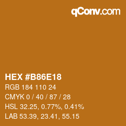 Color code: HEX #B86E18 | qconv.com