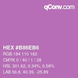 Color code: HEX #B86EB6 | qconv.com