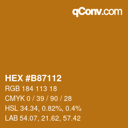 Color code: HEX #B87112 | qconv.com