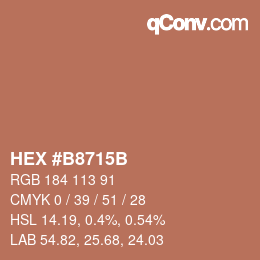 Color code: HEX #B8715B | qconv.com