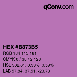 Color code: HEX #B873B5 | qconv.com