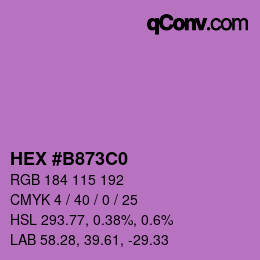颜色代码: HEX #B873C0 | qconv.com