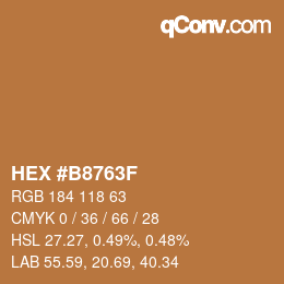 Código de color: HEX #B8763F | qconv.com