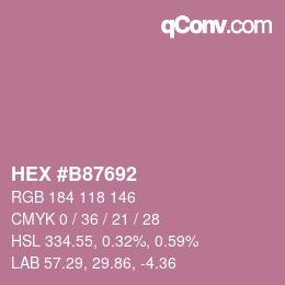 Color code: HEX #B87692 | qconv.com