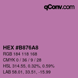 Color code: HEX #B876A8 | qconv.com