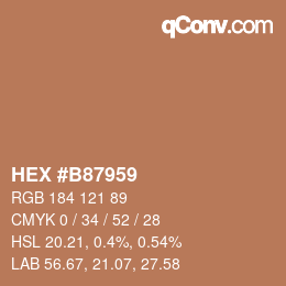 Color code: HEX #B87959 | qconv.com
