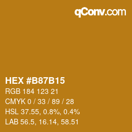 Color code: HEX #B87B15 | qconv.com