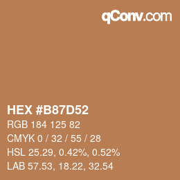 颜色代码: HEX #B87D52 | qconv.com