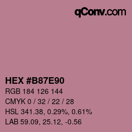 Código de color: HEX #B87E90 | qconv.com