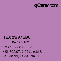 Color code: HEX #B87EB6 | qconv.com