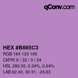 Color code: HEX #B885C3 | qconv.com