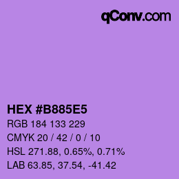Código de color: HEX #B885E5 | qconv.com