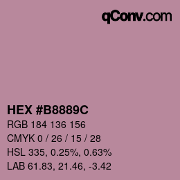 Color code: HEX #B8889C | qconv.com