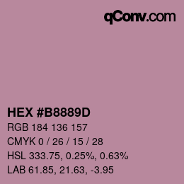 Color code: HEX #B8889D | qconv.com
